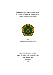 LAPORAN KULIAH KERJA MAGANG (KKM) DI KANTOR PT. INDOMARCO PRISMATAMA ...